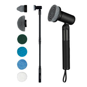 TCP Cordless Cleaning Brush Kit with Extendable Handle for Tough Jobs