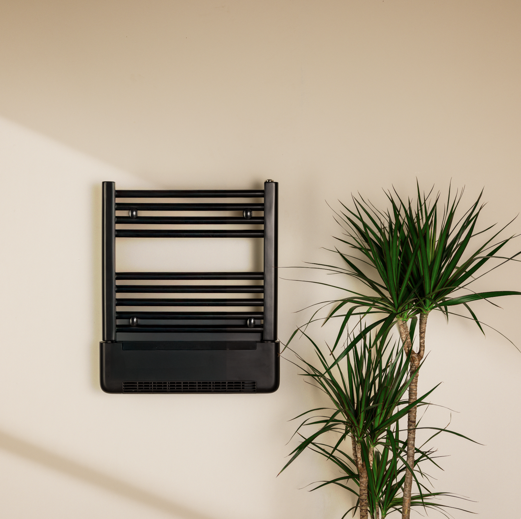 TCP 2 in 1 Tubular Towel Radiator with Built-in Downflow Blower Heater