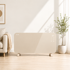 TCP Smart 2000W Glass Panel Heater Sunlit Beige with Energy Monitoring