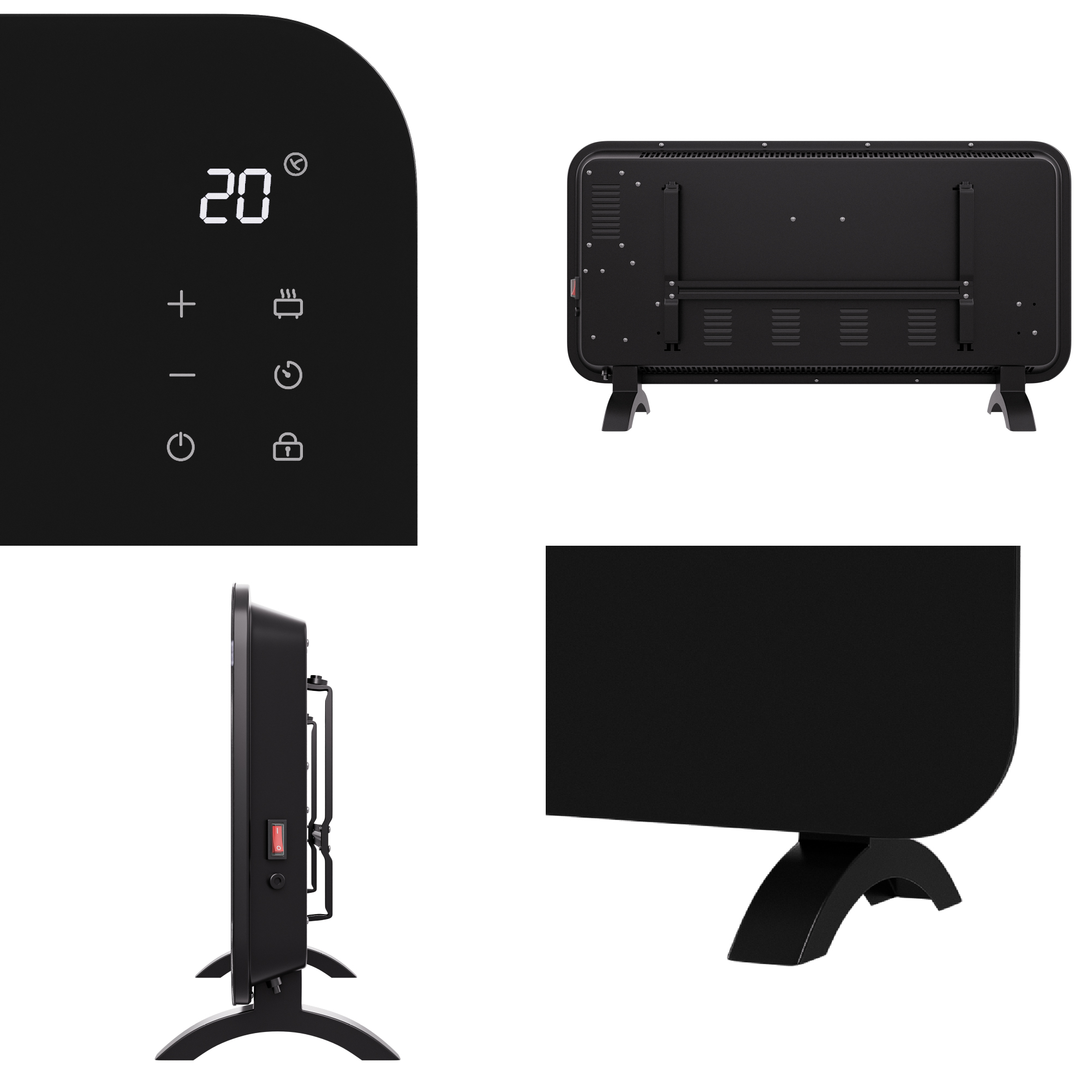 TCP Smart 2000W Glass Panel Heater Midnight Black with Energy Monitoring - Image 10