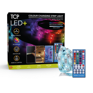 TCP LED Plus Remote Strip Light Colur RGBW 3 Metre,Multi-Colour BSMRMTLRGBW3MUK1P
